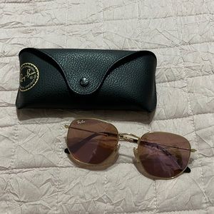 Pink Hexagon Rayban Sunglasses